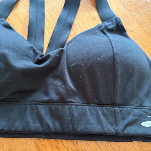 Brooks Black Sport Bra Size M Racer Back Removable Pads - Picture 5 of 11